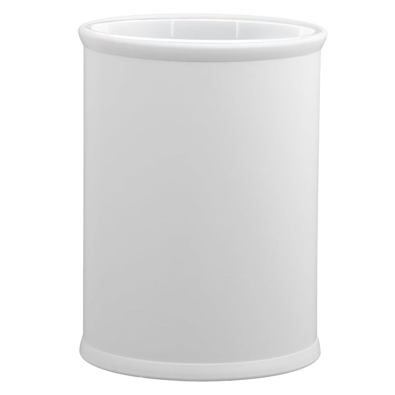Kraftware Rainbow Oval Wastebasket with Plastic Liner, Adding Color and Fun to The Bathroom and All Other Rooms in The Home or Entertainment Space, 13 Quart Capacity, 2 Piece Set, White - Image 1